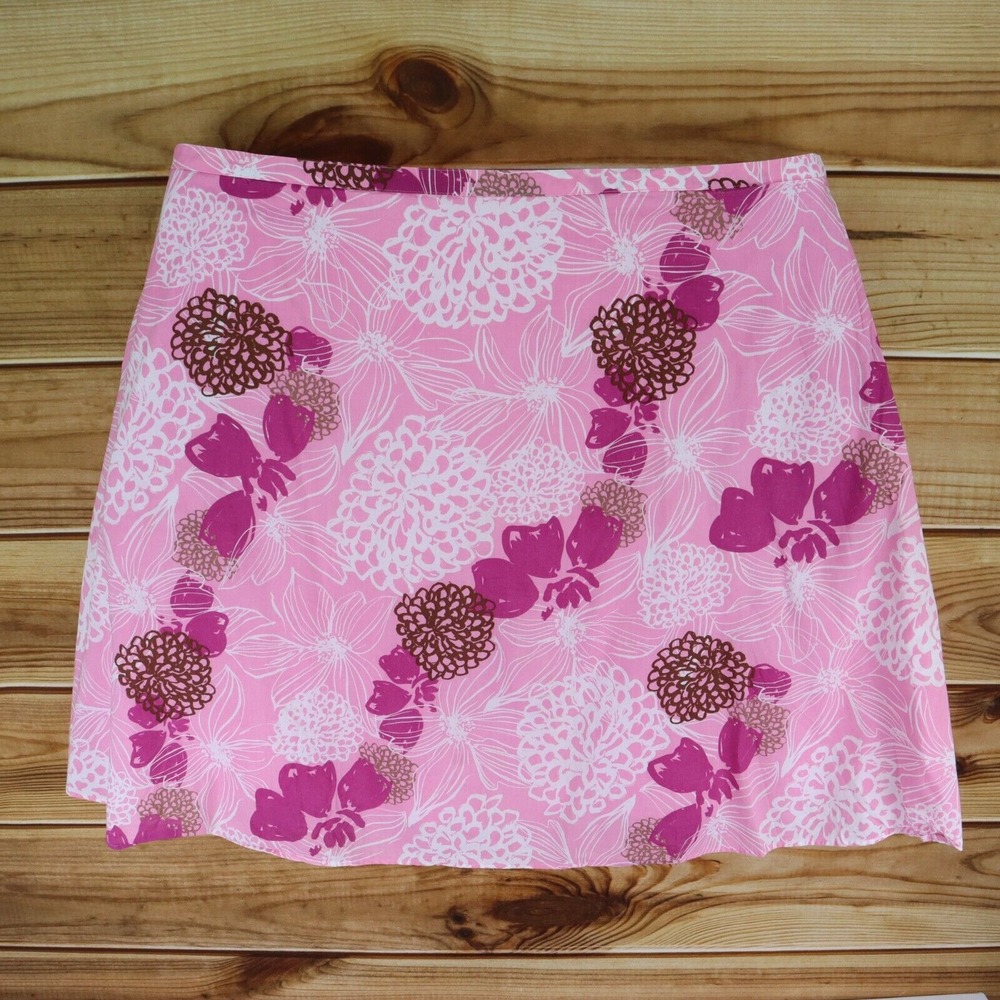 Jaclyn Smith Skirt Knee Length‎ Lined Stretch Waist Womens 3X Pink White Floral